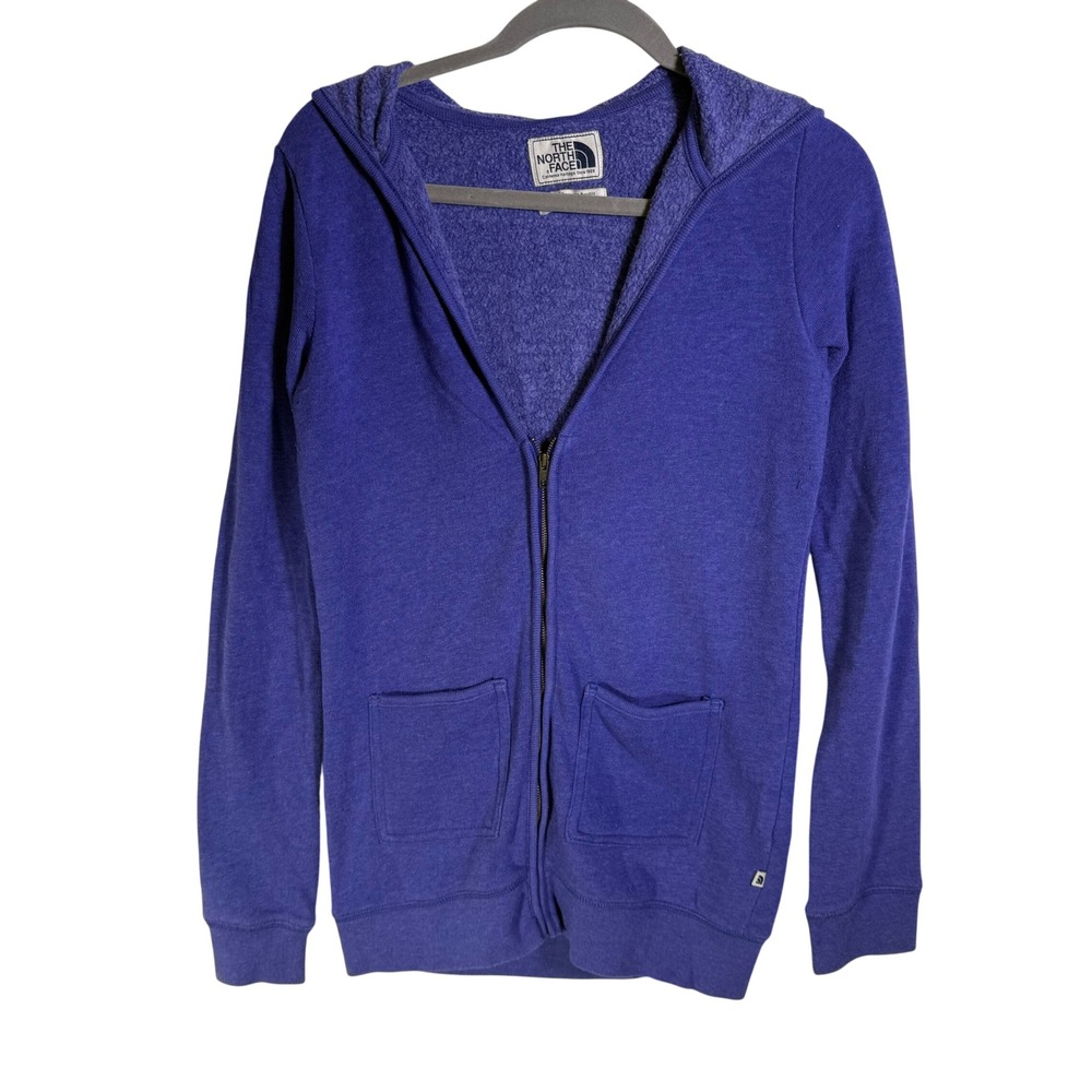 The North Face Womens Purple Heather Full Zip Heritage Hoodie Small